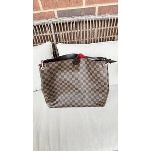 Louis Vuitton Graceful MM Damier Ebene Canvas Hobo Bag Authentic W/defects